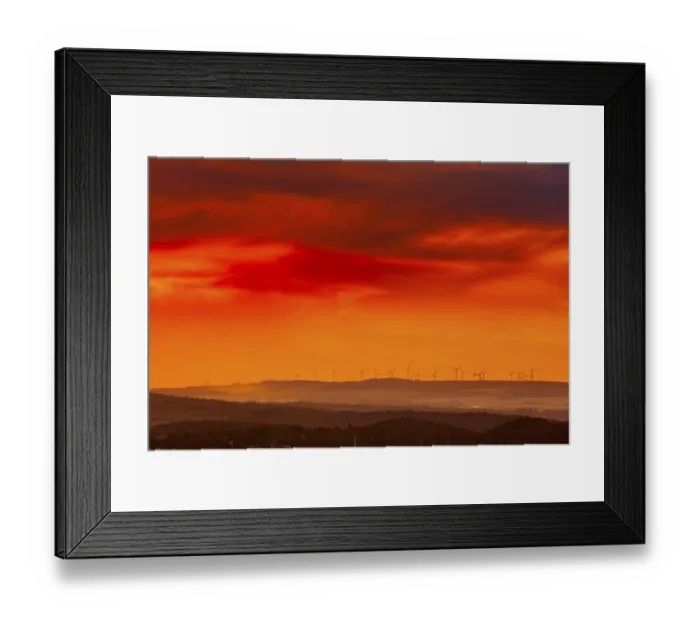 Framed Print : View of the Brocken at sunset Framed Print : View of the Brocken at sunset