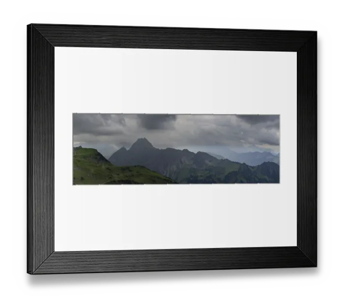 Framed Print : Mountain panorama from Zeigersattel to Hofats 2259m