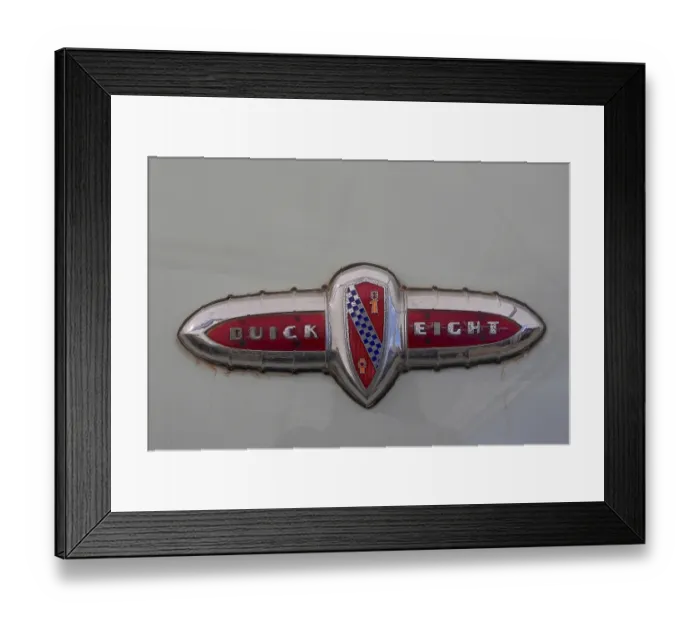 Framed Print : Logo of the Buick Eight, classic car