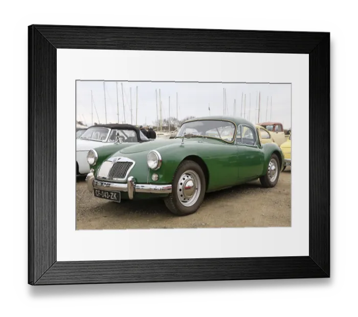 Framed Print : MG MGA Coupe, Classic Car Meeting Framed Print : MG MGA Coupe, Classic Car Meeting