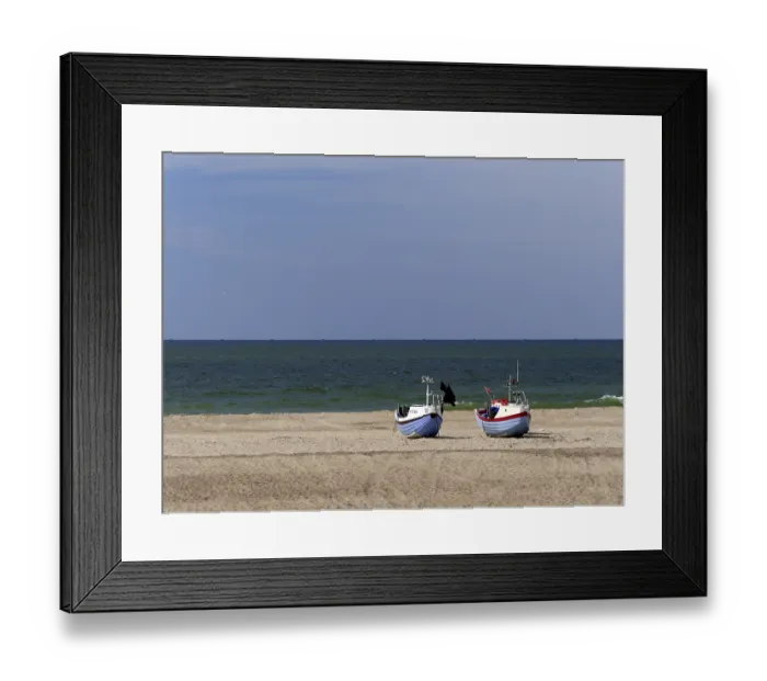 Framed Print : Fishing boats on the beach at Stenbjerg Framed Print : Fishing boats on the beach at Stenbjerg