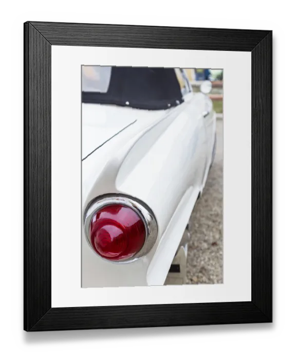 Framed Print : Round tail light of a German sports car from the sixties Framed Print : Round tail light of a German sports car from the sixties