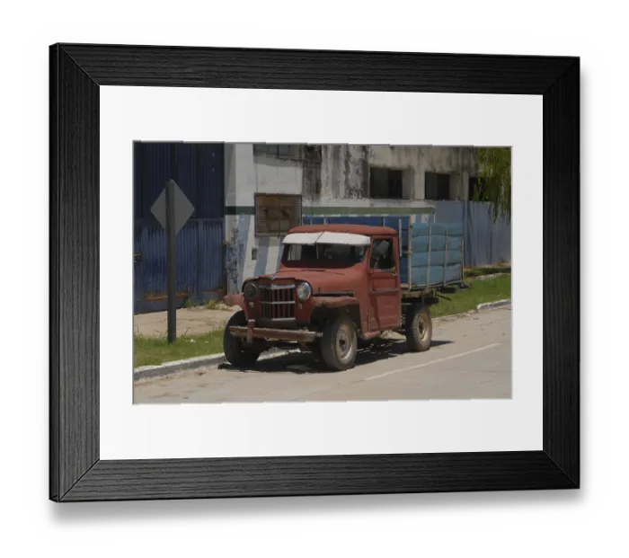 Framed Print : Old, run-down pickup truck still in use Framed Print : Old, run-down pickup truck still in use