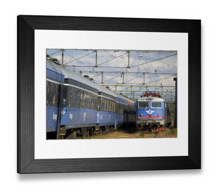 Framed Print : Trains in the station, Storlien, Sweden Framed Print : Trains in the station, Storlien, Sweden