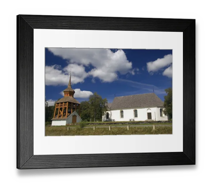 Framed Print : Church, Mattmar, Sweden Framed Print : Church, Mattmar, Sweden