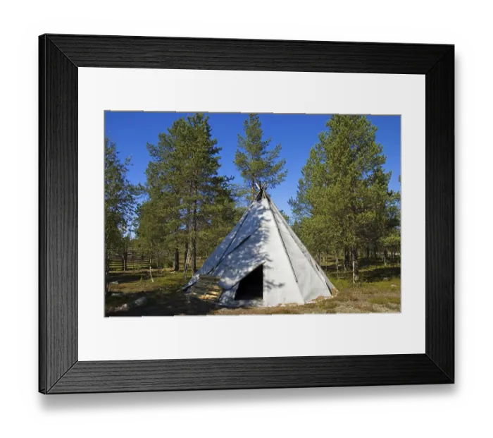 Framed Print : Sami tent, Lapland, Finland Framed Print : Sami tent, Lapland, Finland