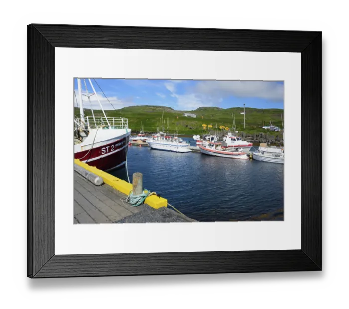 Framed Print : Harbour, Drangsnes, Westfjords, Iceland