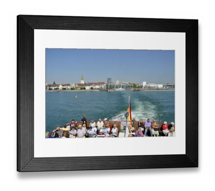 Framed Print : Friedrichshafen on Lake Constance, passenger ship