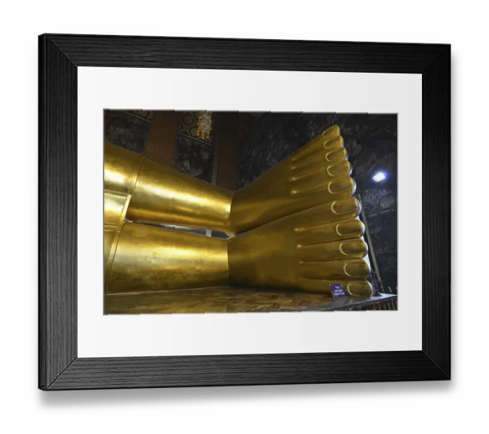 Framed Print : Feet of the statue of the Reclining Buddha
