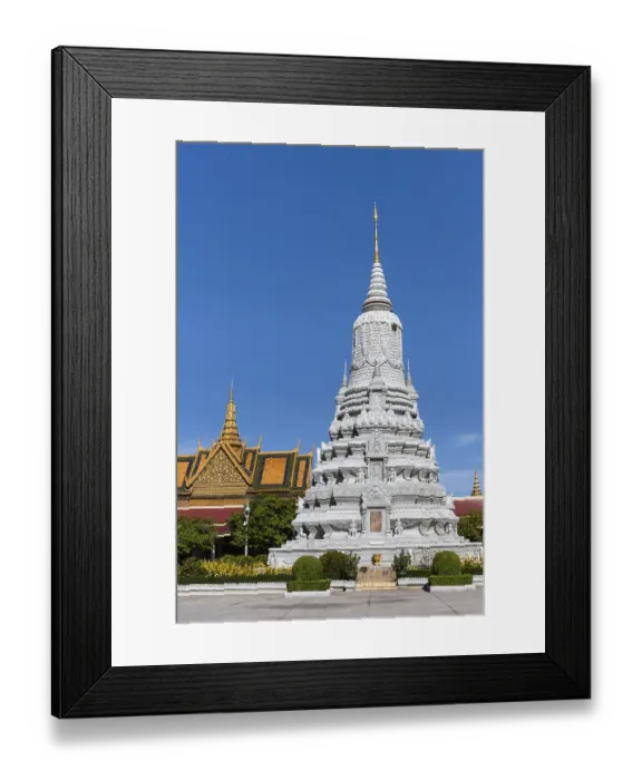 Framed Print : Phochani Pavilion and stupa of King Norodom