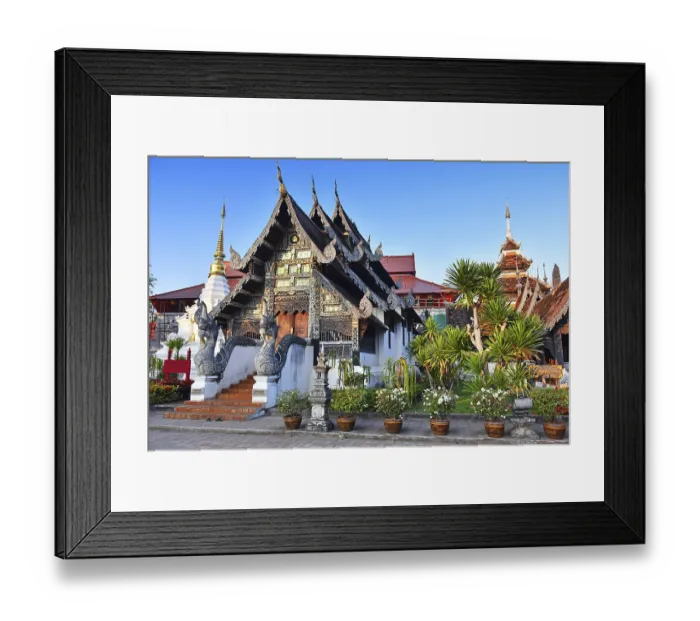 Framed Print : Wat Chedi Luang, a Buddhist temple in Chiang Mai