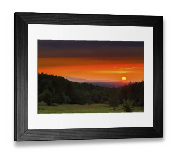 Framed Print : Sunset Harz Landscape Mythenharz Framed Print : Sunset Harz Landscape Mythenharz