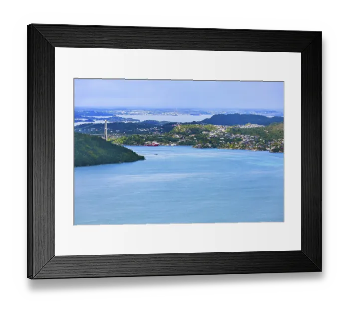 Framed Print : Norwegian landscape with fjord