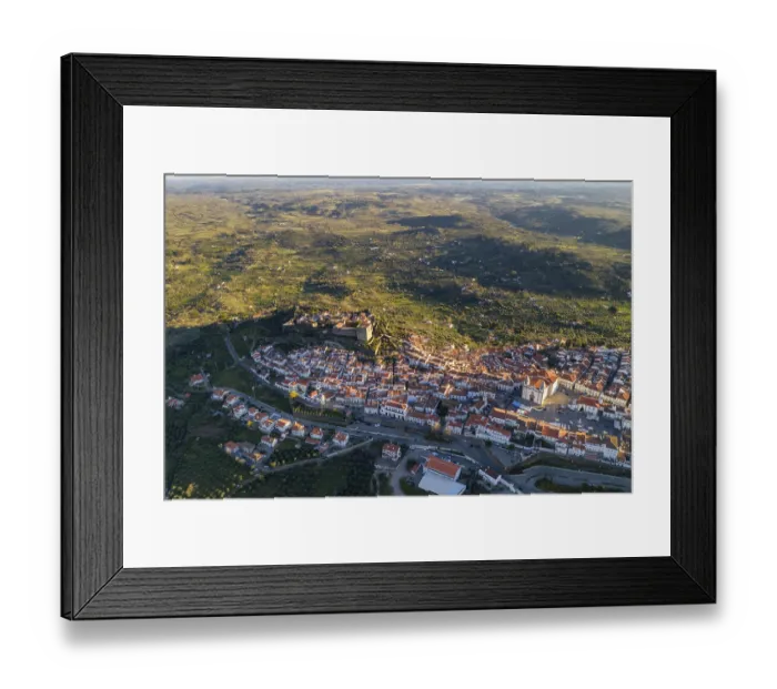 Framed Print : Castelo de Vide drone aerial view in Alentejo