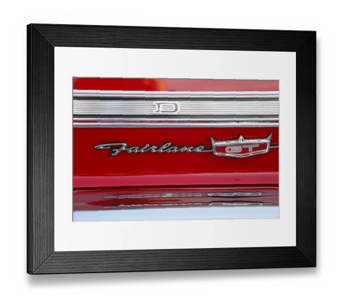 Framed Print : Detail of a vintage car, Province of Quebec