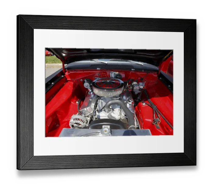 Framed Print : Car show, engine, Province of Quebec, Canada