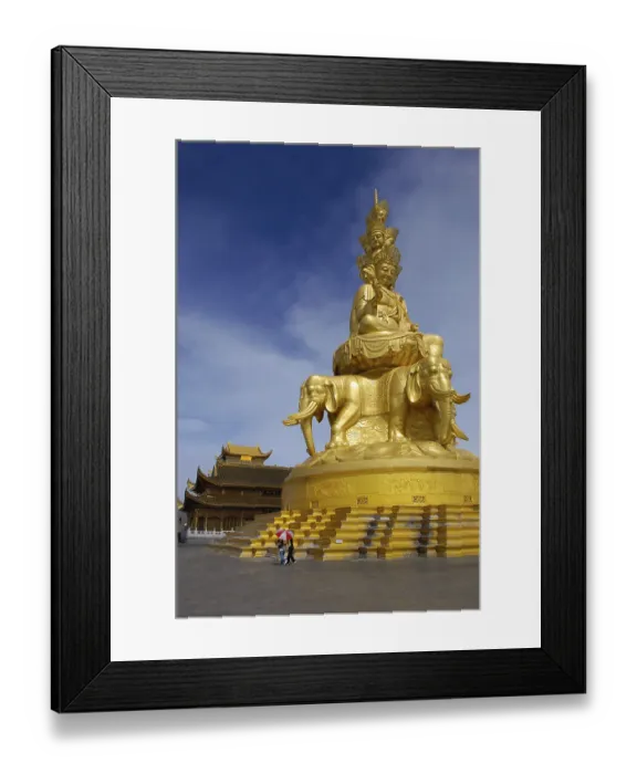 Framed Print : Statue of Samantabhadra, Mount Emei near Chengdu