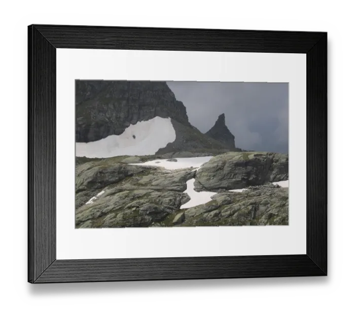 Framed Print : Small peak in the Pizol area