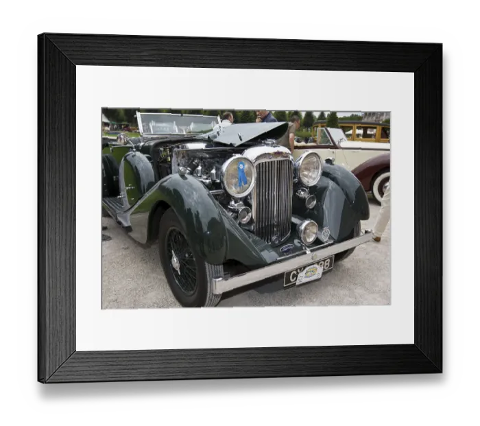 Framed Print : Lagonda LG 45, GB, vintage car meeting
