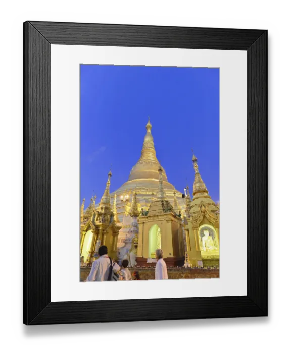 Framed Print : Shwedagon Pagoda, Yangon, Myanmar