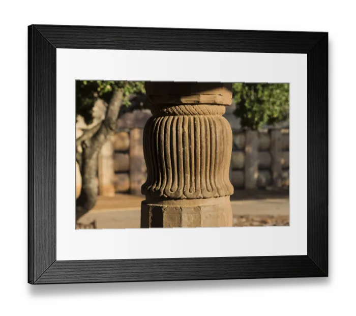 Framed Print : Detailed carving of Temple 17 pillar Framed Print : Detailed carving of Temple 17 pillar