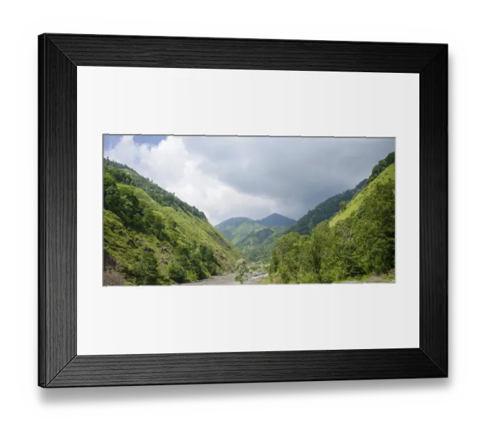 Framed Print : Mountains and Vellay in Nathia Gali
