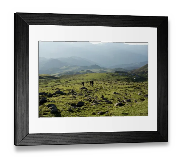 Framed Print : Friends taking an excursion on a mountain Framed Print : Friends taking an excursion on a mountain