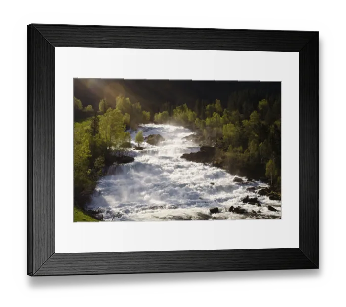 Framed Print : Viksdalenfoss, Sogn og Fjodane, Norway