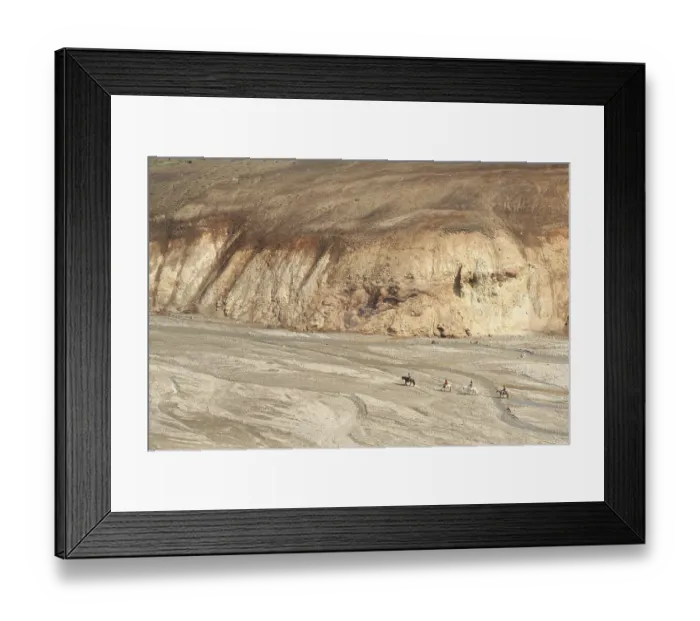 Framed Print : Rider in the colour mountains Landmannalaugar in iceland