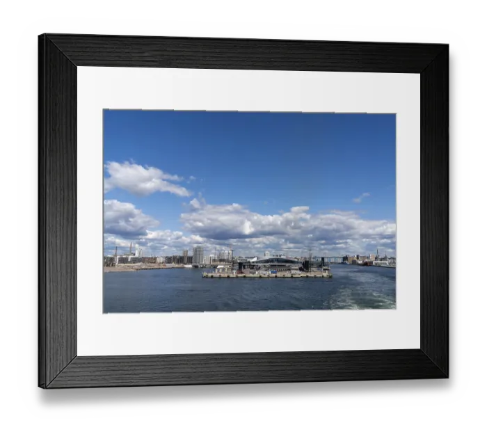 Framed Print : Helsinki, Finland: 5 August, 2021: view of the ferry harbor and terminal in downtown Helsinki Framed Print : Helsinki, Finland: 5 August, 2021: view of the ferry harbor and terminal in downtown Helsinki