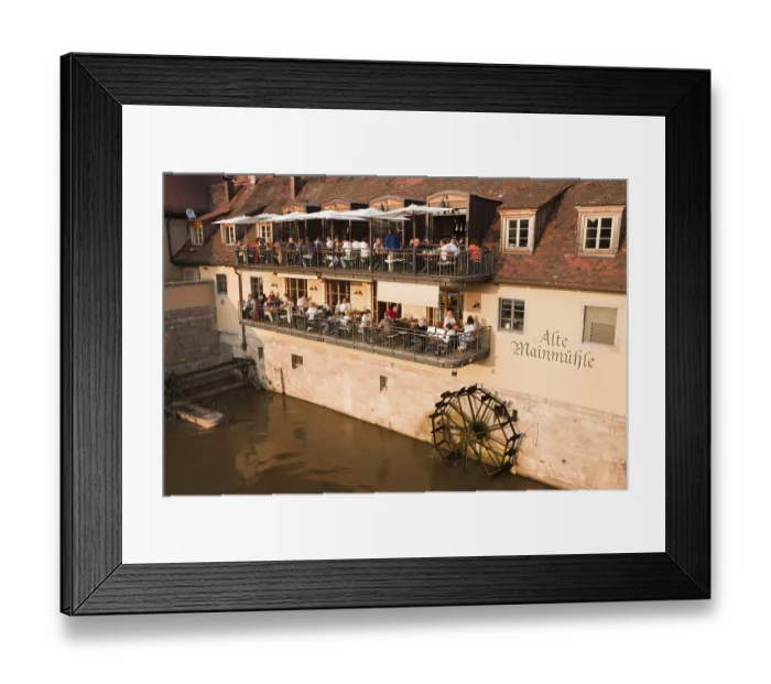 Framed Print : Old Main Bridge in Wuerzburg, Wuerzburg