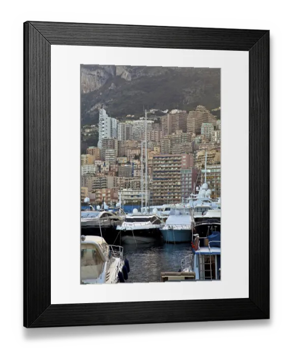 Framed Print : Hercules Port, Port Hercule, in La Condamine