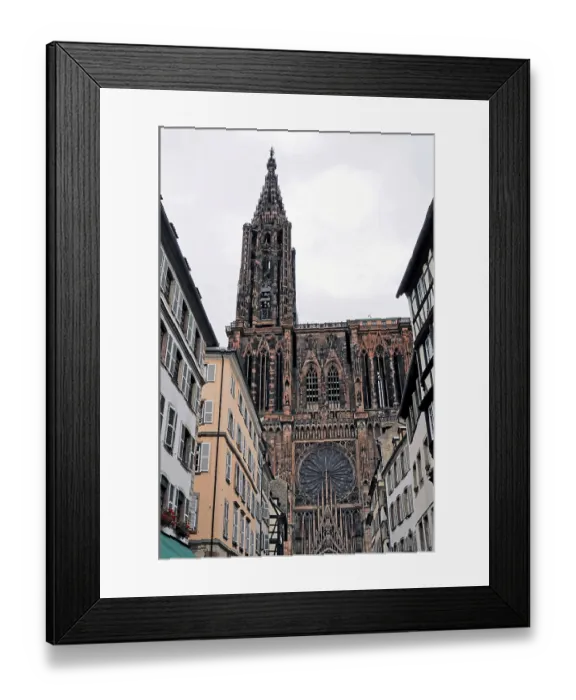 Framed Print : Main portal with tympanum, from the UNESCO Notre-Dame Cathedral