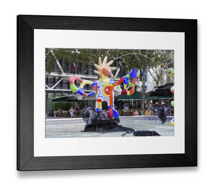 Framed Print : Sculptures, figures, the Stravinsky Fountain Framed Print : Sculptures, figures, the Stravinsky Fountain