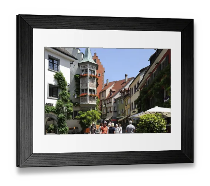 Framed Print : City center of Meersburg, Lake Constance Framed Print : City center of Meersburg, Lake Constance