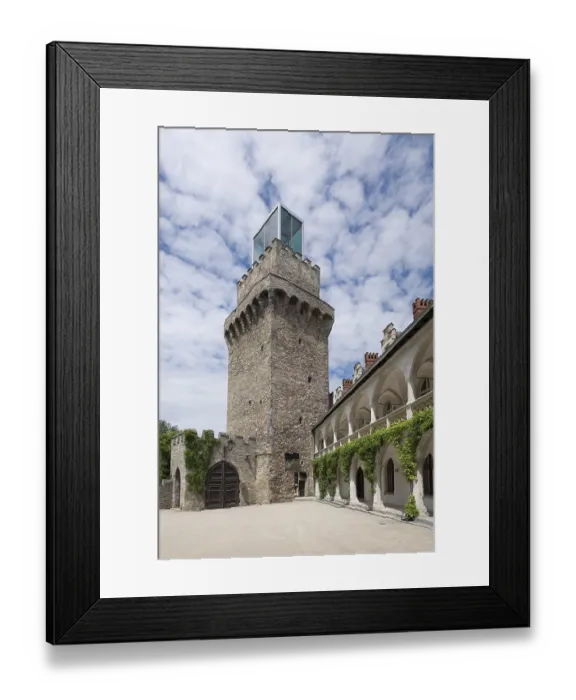 Framed Print : Courtyard and keep of Rothschild Castle