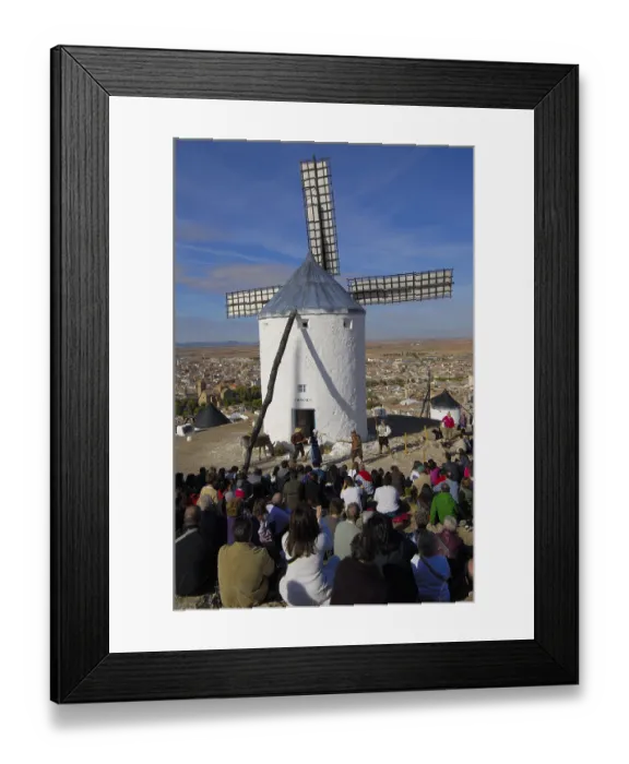 Framed Print : Consuegra, representation of Quixote during the Saffron Rose Festival Framed Print : Consuegra, representation of Quixote during the Saffron Rose Festival