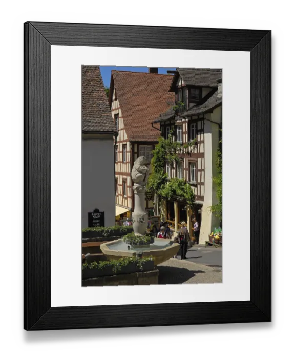Framed Print : Meersburg, Half-timbered houses