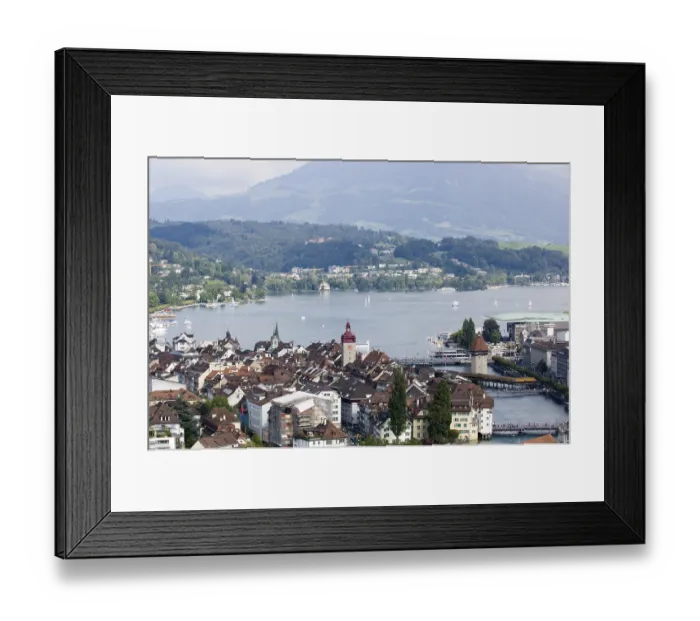 Framed Print : Old town at the Lake Lucerne, Lucerne, Switzerland