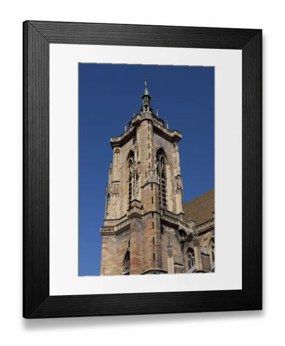Framed Print : St. Martin's Cathedral, historic town centre of Colmar