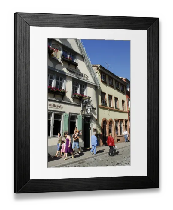 Framed Print : Facades of the historic student's pub Zum Seppel Framed Print : Facades of the historic student's pub Zum Seppel