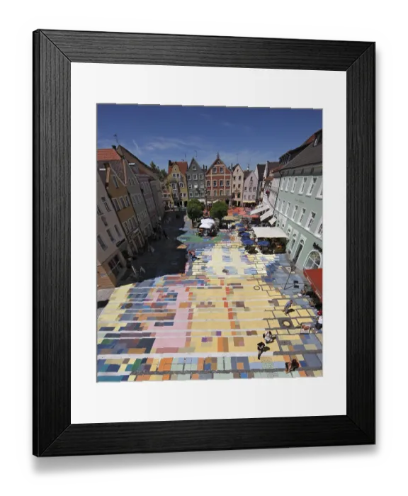 Framed Print : Marienplatz square, 1909, Wassily Kandinsky