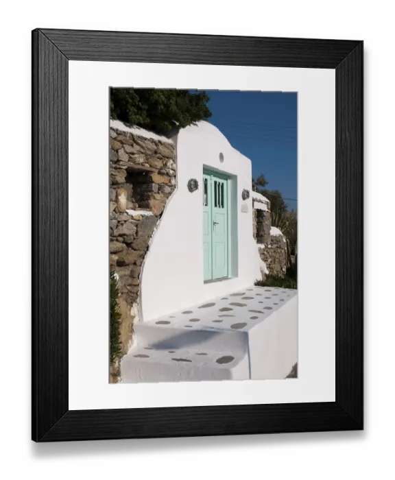 Framed Print : Front door, Mykonos Town or Chora