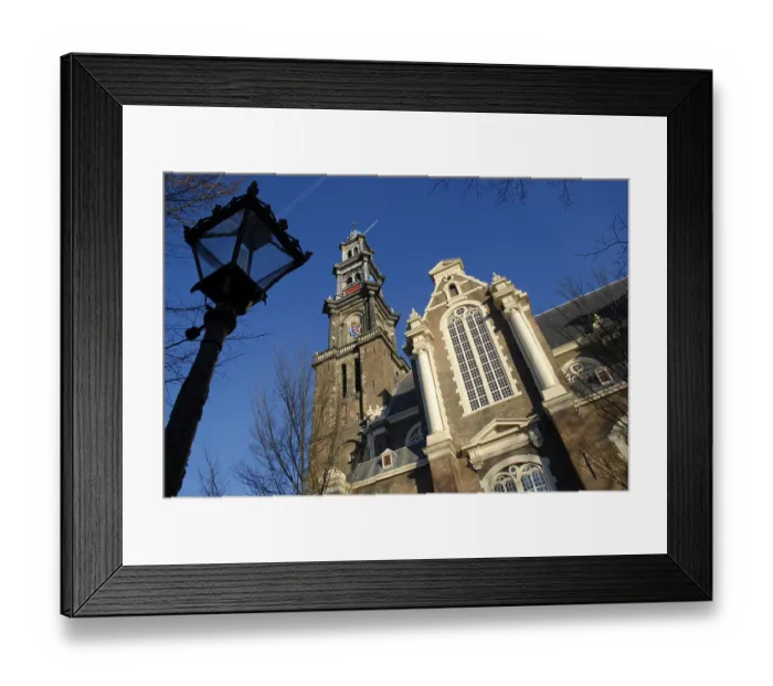 Framed Print : Oude Wester, Westerkerk Church Framed Print : Oude Wester, Westerkerk Church