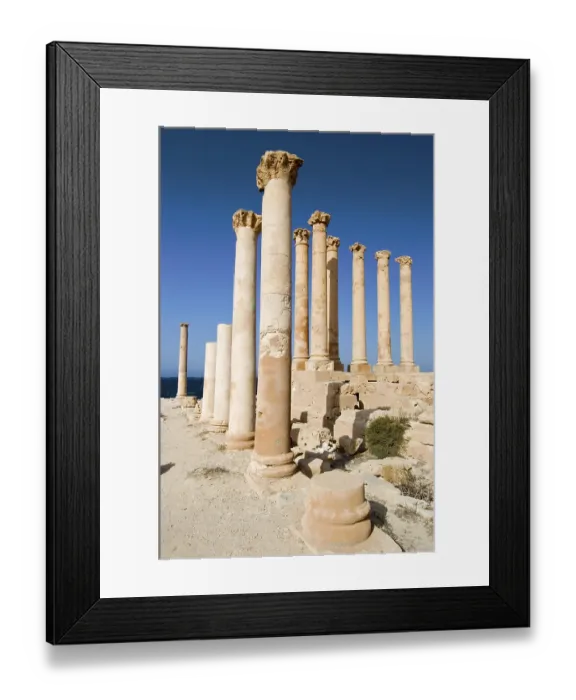 Framed Print : Isis temple, roman archeological site of Sabrata