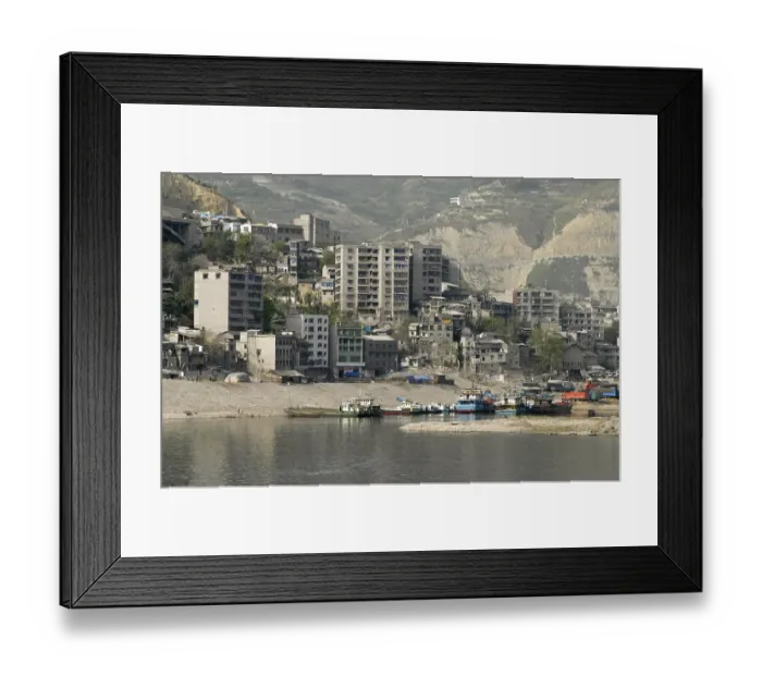 Framed Print : Old city on the Jangtze river, China