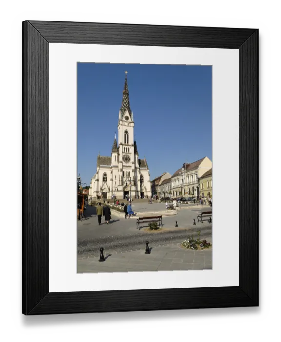 Framed Print : Historic old town of Koeszeg, Hungaria