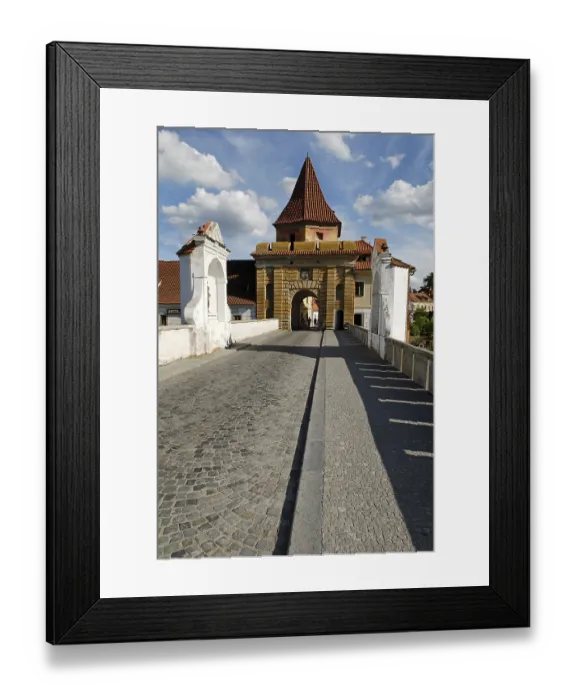 Framed Print : Budweis gate, historic old town of Cesky Krumlov Framed Print : Budweis gate, historic old town of Cesky Krumlov