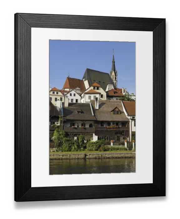 Framed Print : Historic old town of Cesky Krumlov