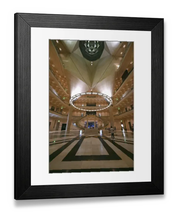 Framed Print : Interior view of the Museum of Islamic Art by the archtics Ieoh Ming Pei and Jean-Michel Wilmotte Framed Print : Interior view of the Museum of Islamic Art by the archtics Ieoh Ming Pei and Jean-Michel Wilmotte